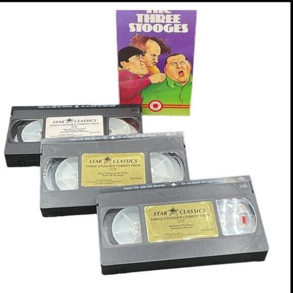 The Three Stooges VHS Box Set 3-Pack Star Classics Comedy Collection - Picture 2 of 10